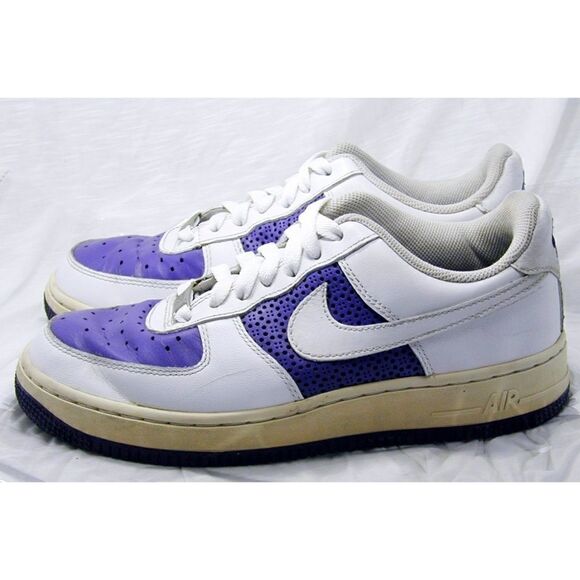 Nike Air FORCE white/purple Shoes 315115 - Picture 1 of 4